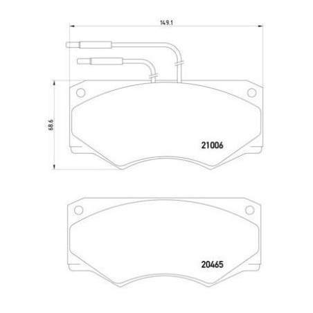 Brake Pad Set, disc brake BREMBO PA6002