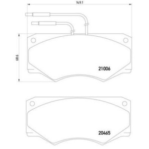 Σετ τακάκια, δισκόφρενα BREMBO PA6002