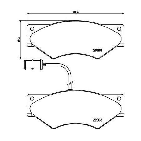 Brake Pad Set, disc brake BREMBO PA6007