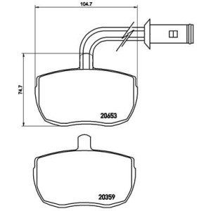 Brake Pad Set, disc brake BREMBO PA6010