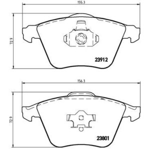 Brake Pad Set, disc brake BREMBO P10012