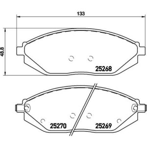 Brake Pad Set, disc brake BREMBO P10054