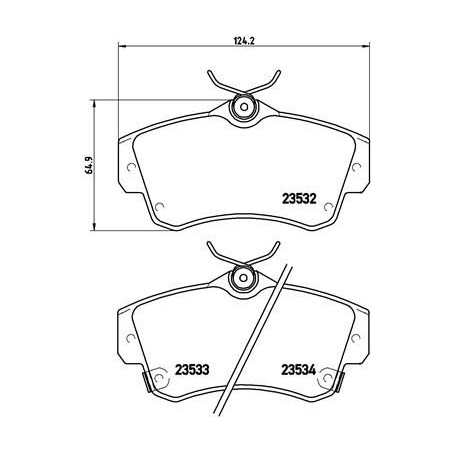 Brake Pad Set, disc brake BREMBO P11012