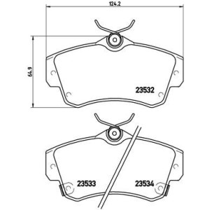 Brake Pad Set, disc brake BREMBO P11012