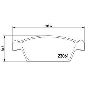 Σετ τακάκια, δισκόφρενα BREMBO P15001