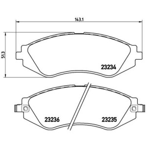 Brake Pad Set, disc brake BREMBO P15002