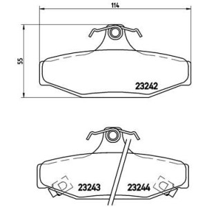 Σετ τακάκια, δισκόφρενα BREMBO P15004