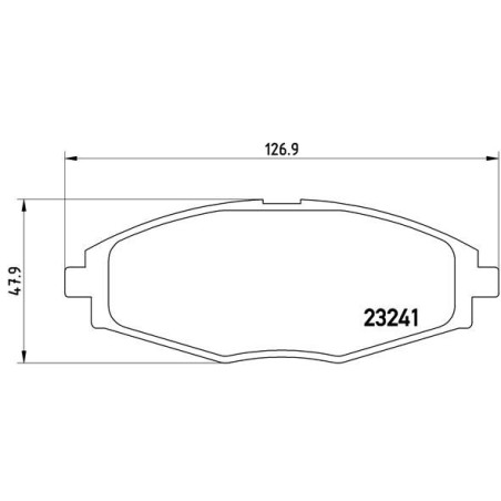 Brake Pad Set, disc brake BREMBO P15006