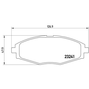 Brake Pad Set, disc brake BREMBO P15006