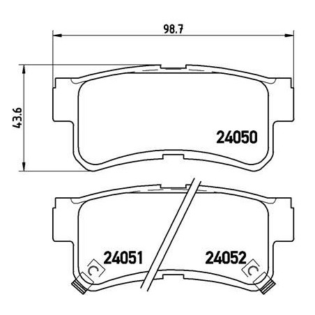 Σετ τακάκια, δισκόφρενα BREMBO P15009