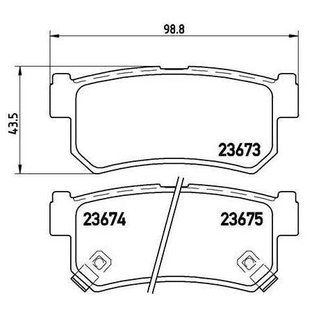 Brake Pad Set, disc brake BREMBO P15010