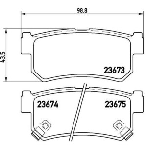 Brake Pad Set, disc brake BREMBO P15010