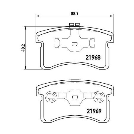 Brake Pad Set, disc brake BREMBO P16006