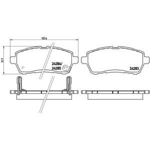 Σετ τακάκια, δισκόφρενα BREMBO P16013