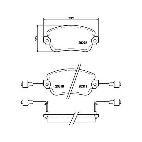 Brake Pad Set, disc brake BREMBO P23007