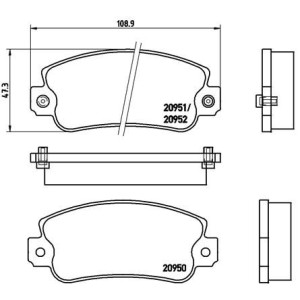 Σετ τακάκια, δισκόφρενα BREMBO P23013