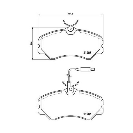 Σετ τακάκια, δισκόφρενα BREMBO P23023