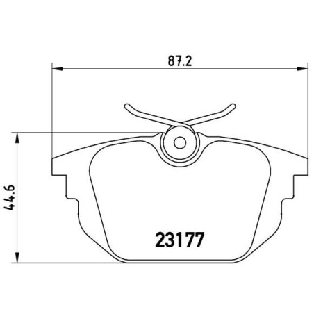 Brake Pad Set, disc brake BREMBO P23026