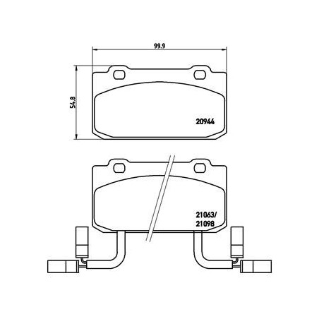 Σετ τακάκια, δισκόφρενα BREMBO P23030