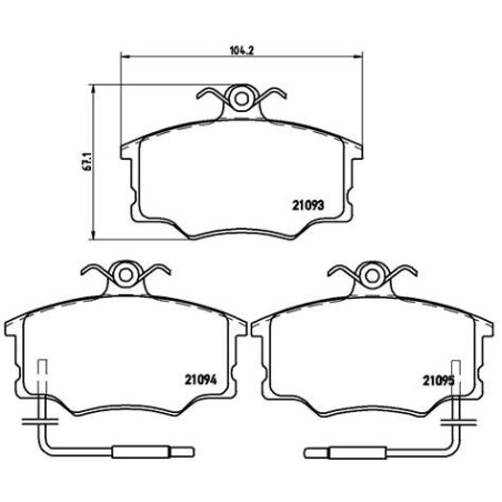 Σετ τακάκια, δισκόφρενα BREMBO P23034