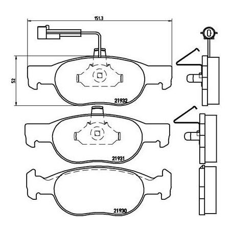 Σετ τακάκια, δισκόφρενα BREMBO P23057