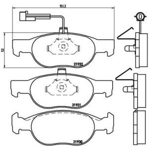 Σετ τακάκια, δισκόφρενα BREMBO P23057