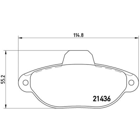 Brake Pad Set, disc brake BREMBO P23060