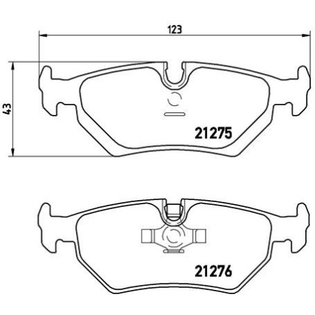 Brake Pad Set, disc brake BREMBO P23062