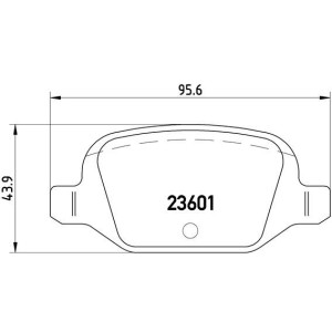 Brake Pad Set, disc brake BREMBO P23064