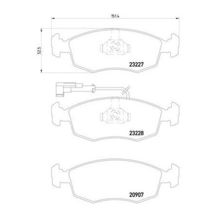 Brake Pad Set, disc brake BREMBO P23076