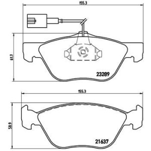 Brake Pad Set, disc brake BREMBO P23077