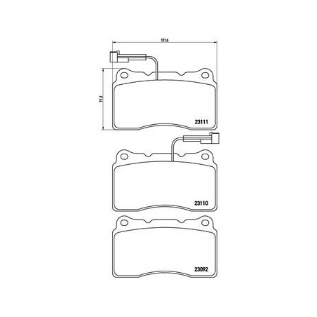 Σετ τακάκια, δισκόφρενα BREMBO P23078