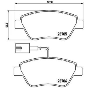 Brake Pad Set, disc brake BREMBO P23085