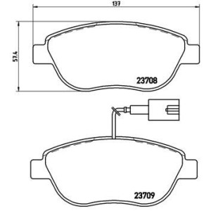 Σετ τακάκια, δισκόφρενα BREMBO P23087