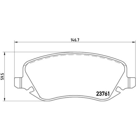 Brake Pad Set, disc brake BREMBO P23088