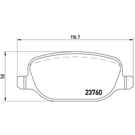 Brake Pad Set, disc brake BREMBO P23089