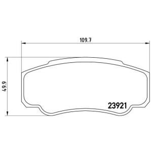 Brake Pad Set, disc brake BREMBO P23093