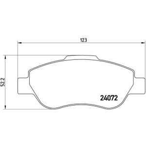 Brake Pad Set, disc brake BREMBO P23097