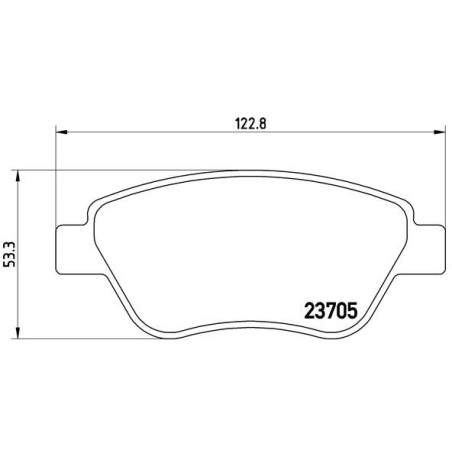 Σετ τακάκια, δισκόφρενα BREMBO P23099