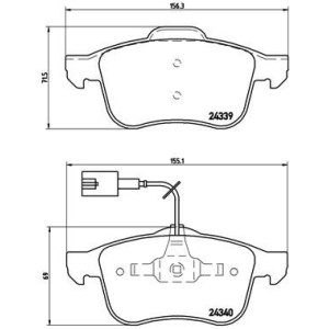 Σετ τακάκια, δισκόφρενα BREMBO P23103