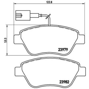 Σετ τακάκια, δισκόφρενα BREMBO P23108