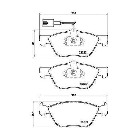 Brake Pad Set, disc brake BREMBO P23112