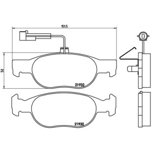 Σετ τακάκια, δισκόφρενα BREMBO P23113