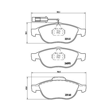 Brake Pad Set, disc brake BREMBO P23114