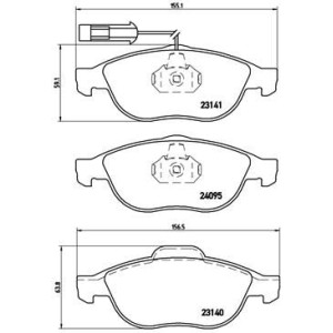 Σετ τακάκια, δισκόφρενα BREMBO P23114