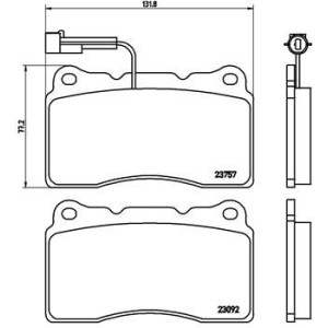 Brake Pad Set, disc brake BREMBO P23115