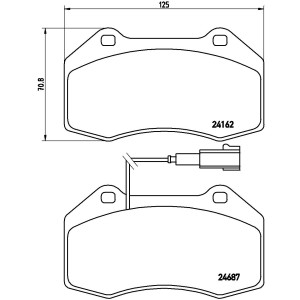 Brake Pad Set, disc brake BREMBO P23117