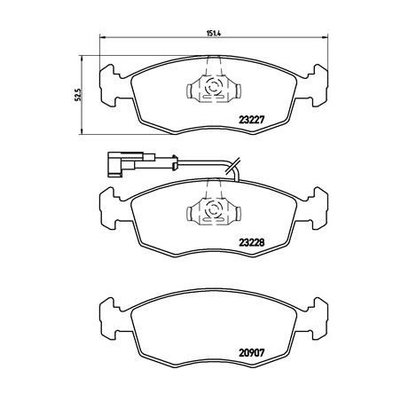 Σετ τακάκια, δισκόφρενα BREMBO P23121