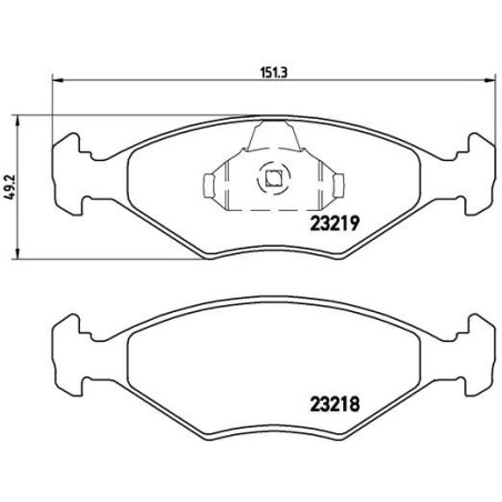 Brake Pad Set, disc brake BREMBO P23124