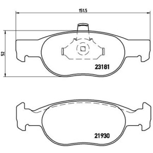 Σετ τακάκια, δισκόφρενα BREMBO P23125